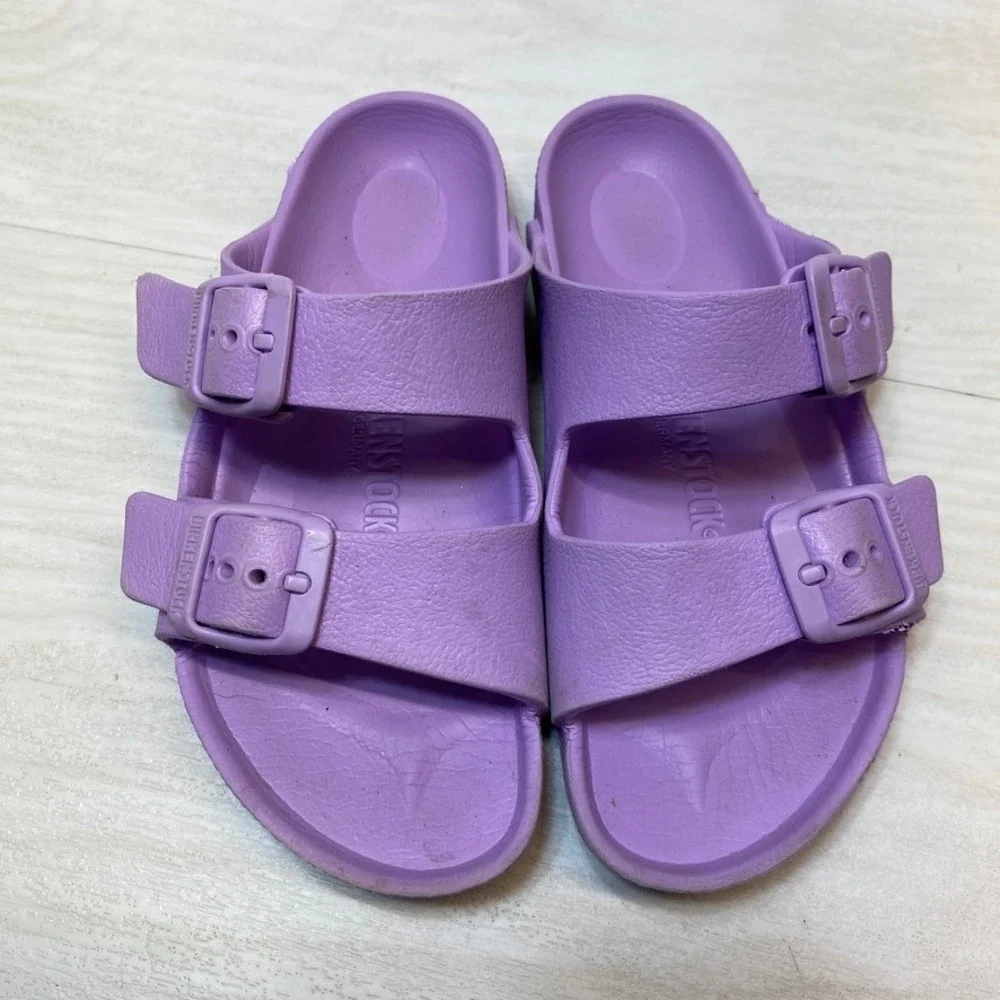 Birkenstock Kids 29 Arizona Sandals Slide Purple EVA Waterproof Beach Shoes 11